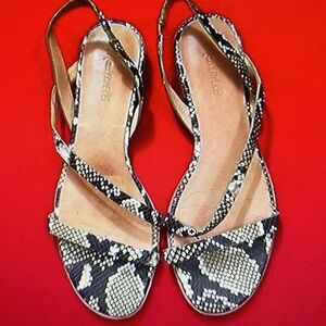 Madewell Snakeskin Strappy Sandals size 8 nwob